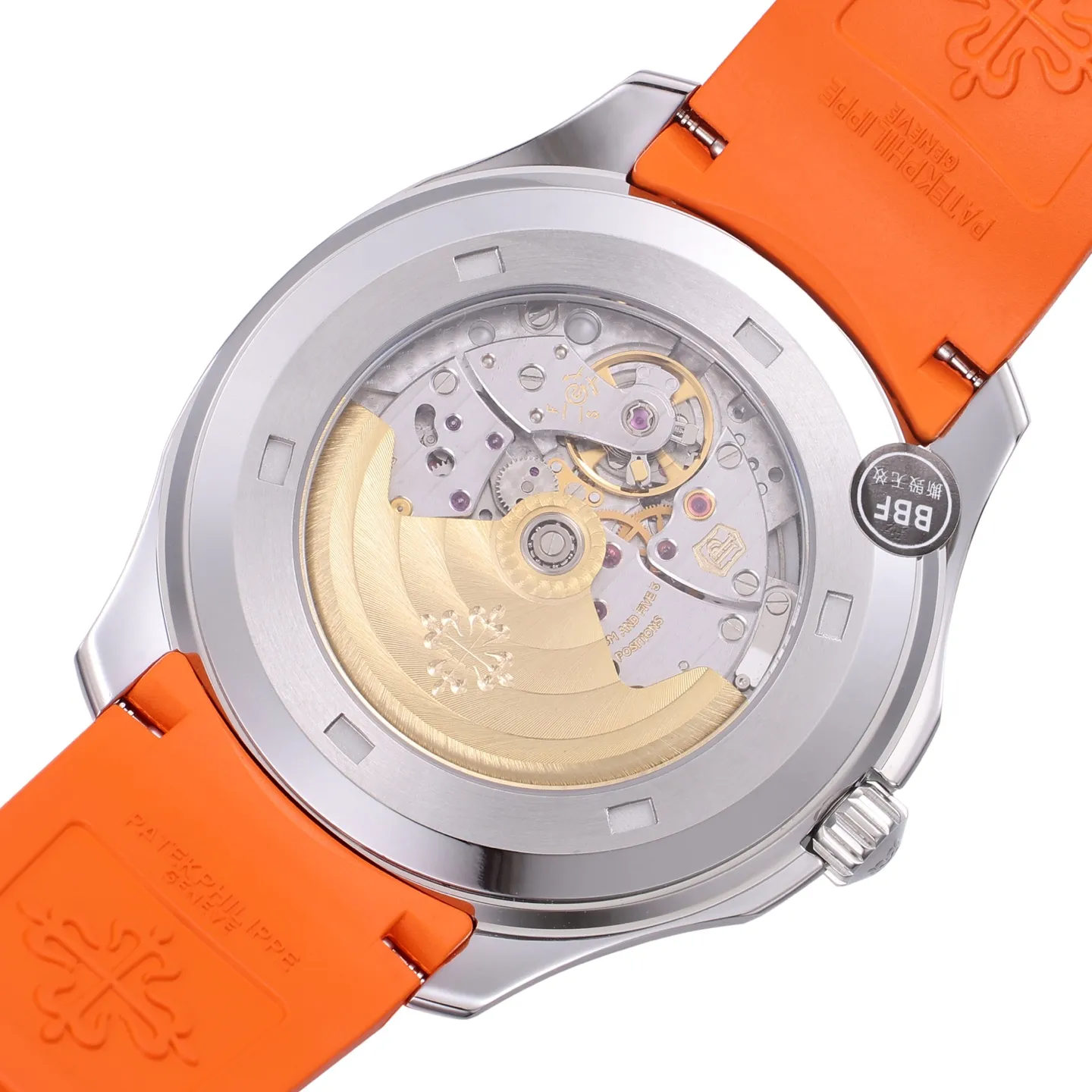 3K Factory Patek Philippe Aquanaut Black Dial Orange Rubber Strap Dive Watch Breathable 5162