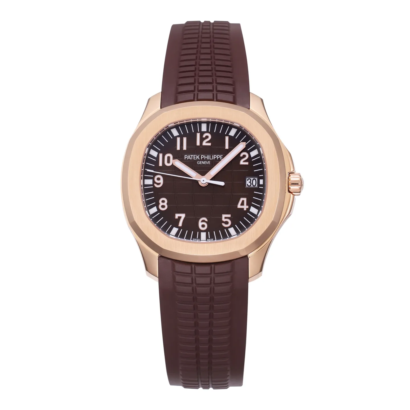 3K Factory Patek Philippe Aquanaut Rose Gold Case Brown Dial Rubber Strap Watch OdorResistant 5169