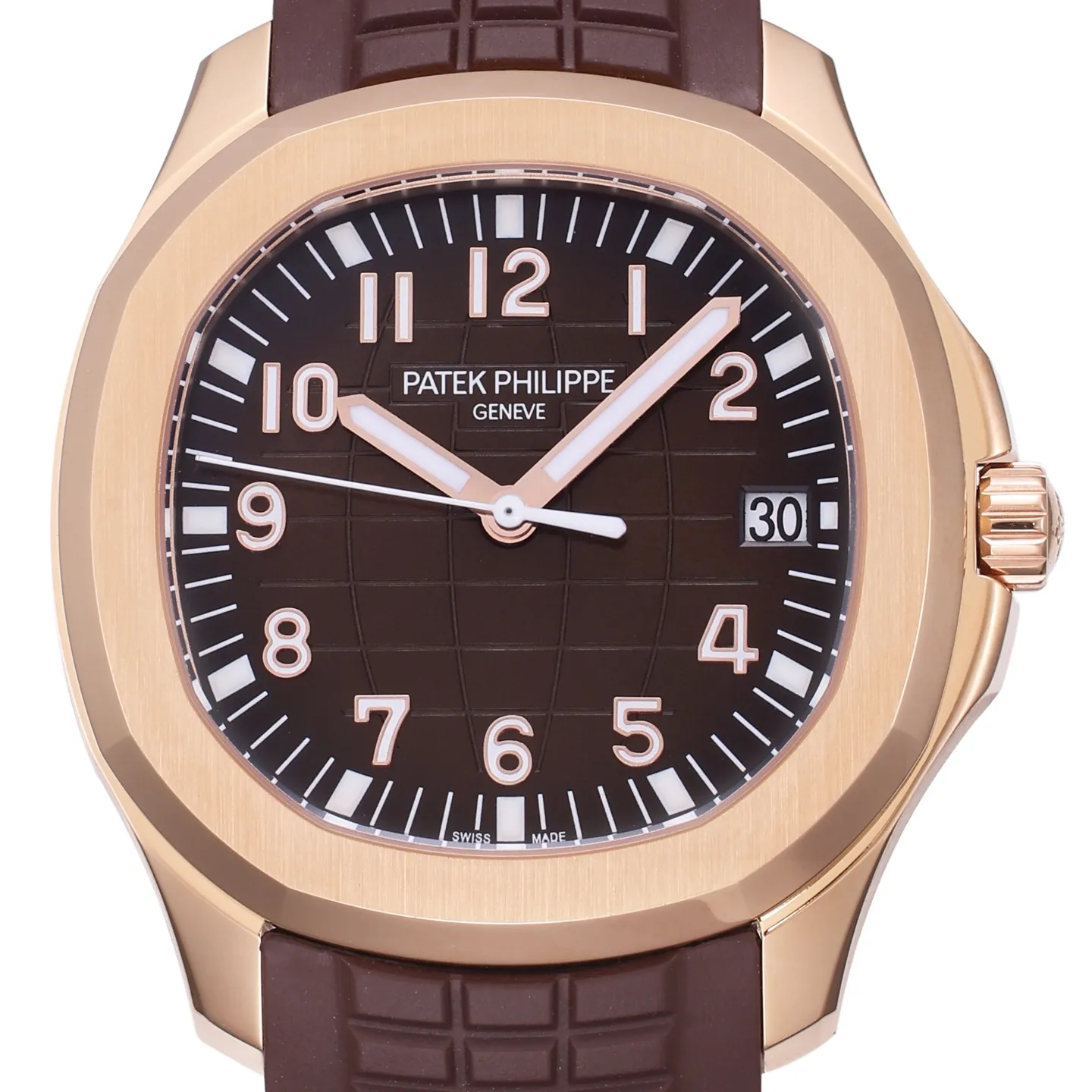 3K Factory Patek Philippe Aquanaut Rose Gold Case Brown Dial Rubber Strap Watch OdorResistant 5169