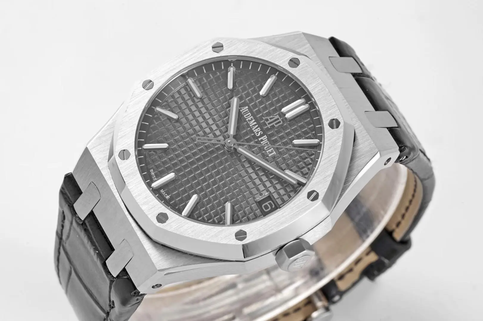 8F Factory Audemars Piguet Royal Oak 15500 Black Dial Super Clone Watch Flexible 5312