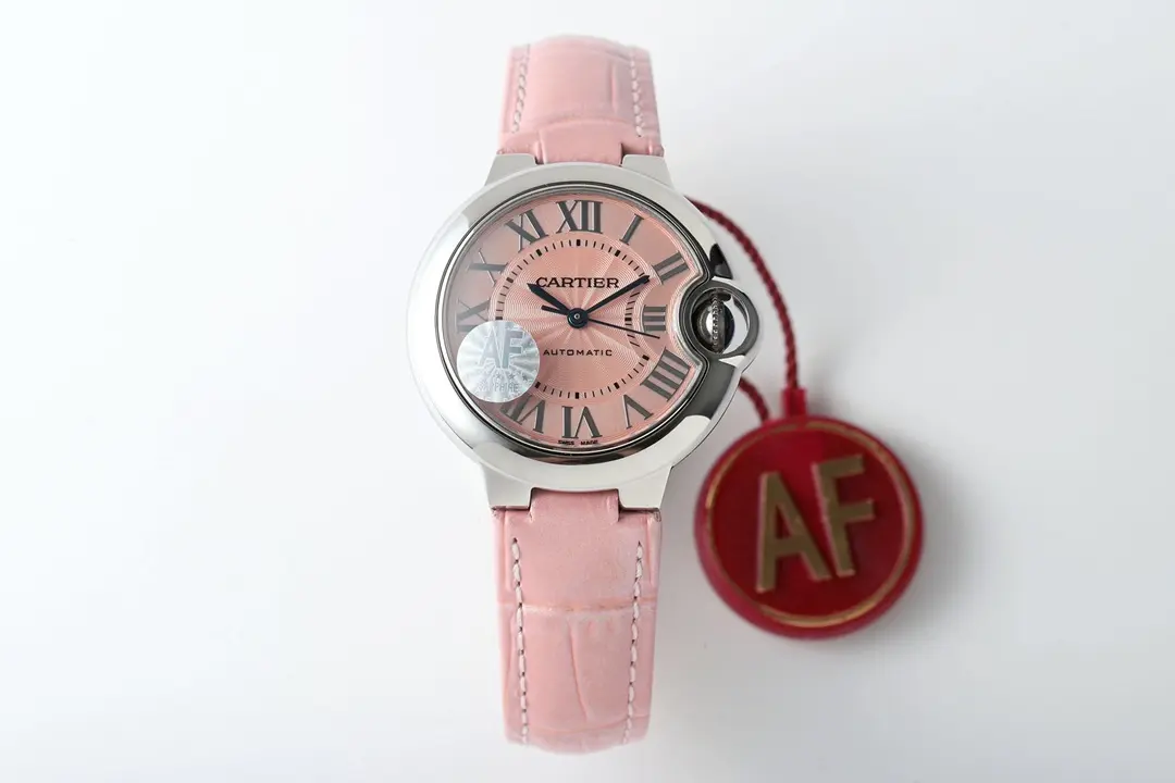 Thermal AF Factory Ballon Bleu 33 Pink Leather Watch 2686
