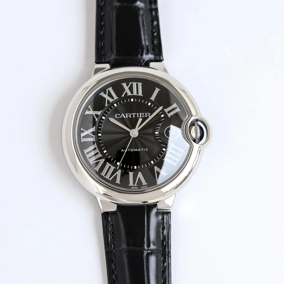 GoodFit AF Factory CARTIER Ballon Bleu 40 Black Leather Watch 2715