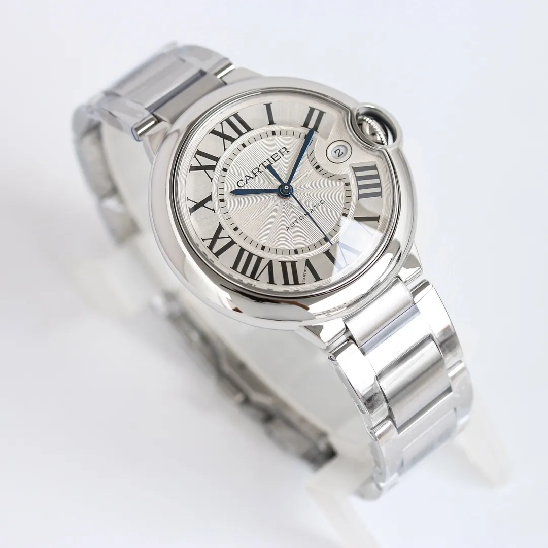 Sporty AF Factory CARTIER Ballon Bleu 40 Steel Watch Silver 5359