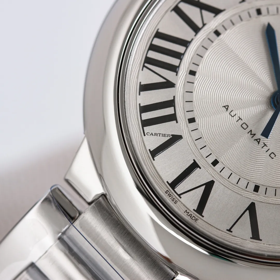 Sporty AF Factory CARTIER Ballon Bleu 40 Steel Watch Silver 5359