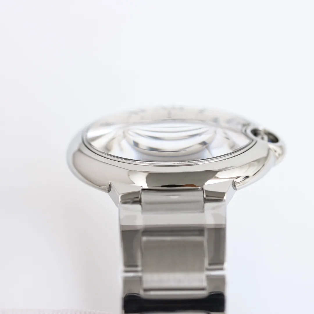 Sporty AF Factory CARTIER Ballon Bleu 40 Steel Watch Silver 5359