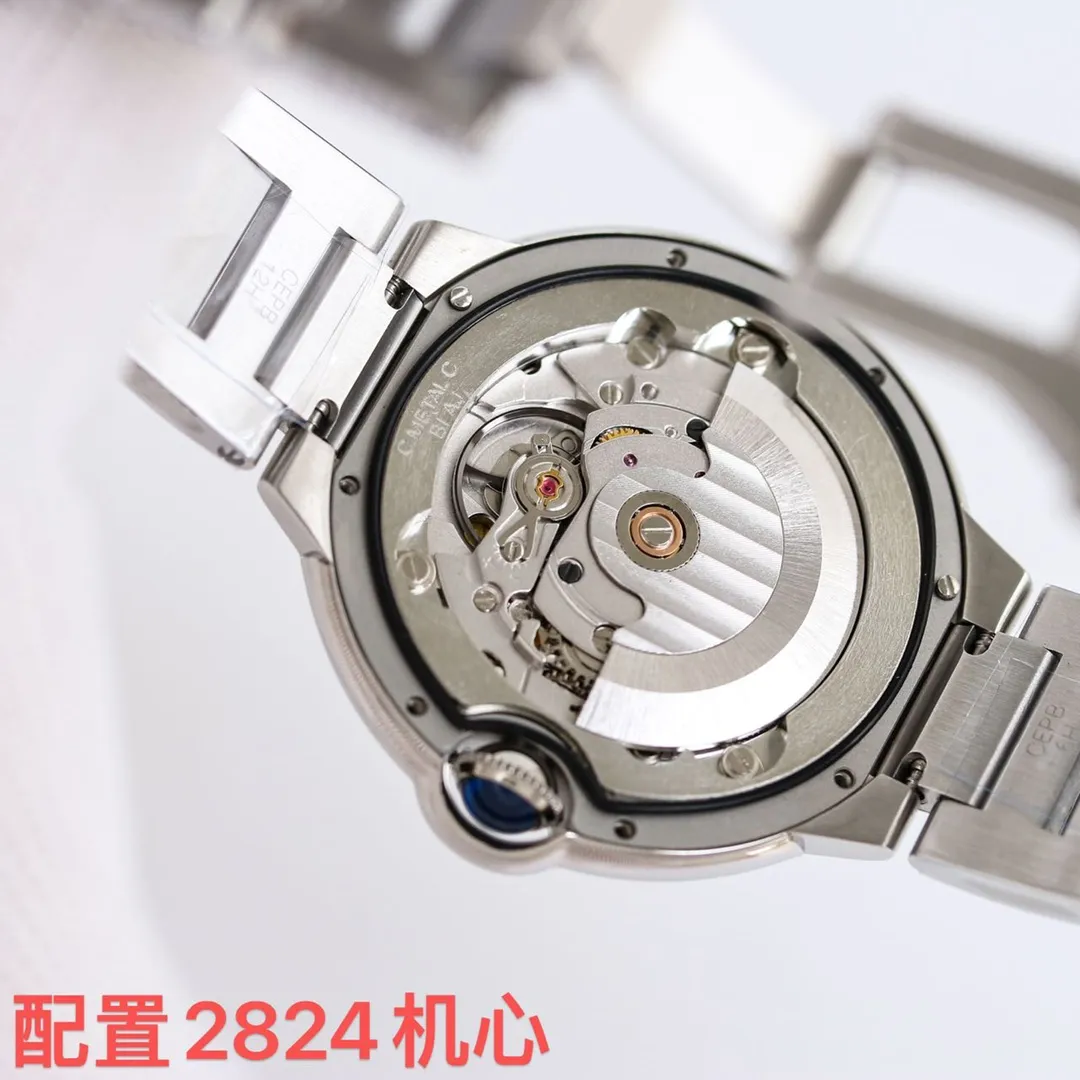 Sporty AF Factory CARTIER Ballon Bleu 40 Steel Watch Silver 5359
