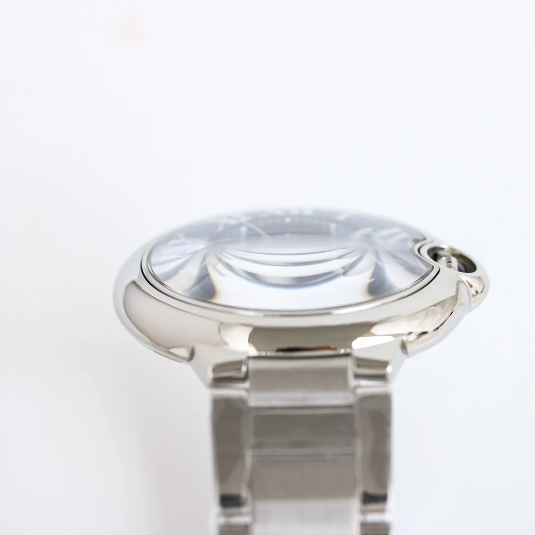 Minimalist AF Factory CARTIER Ballon Bleu 40mm Steel Watch Black 5379