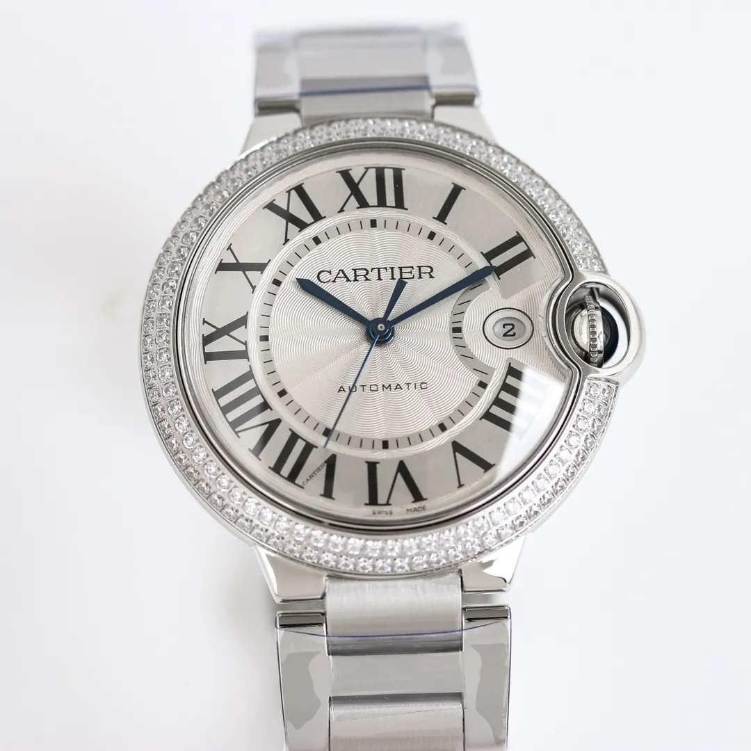 SportInspired AF Factory CARTIER Ballon Bleu 40mm Steel Watch Silver 5374