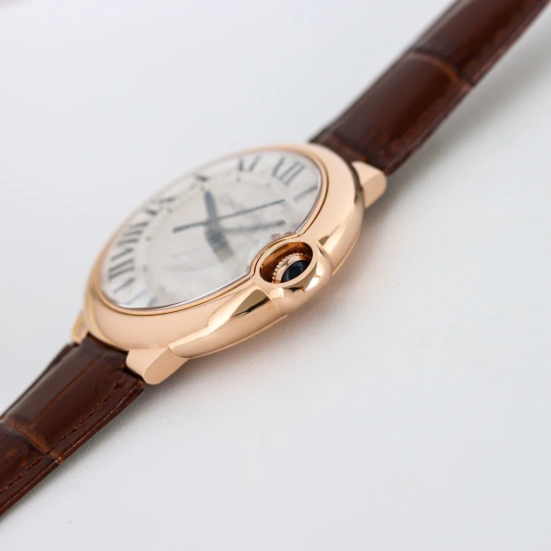 UrbanChic AF Factory Cartier Ballon Bleu 40 Automatic Brown Leather 2713