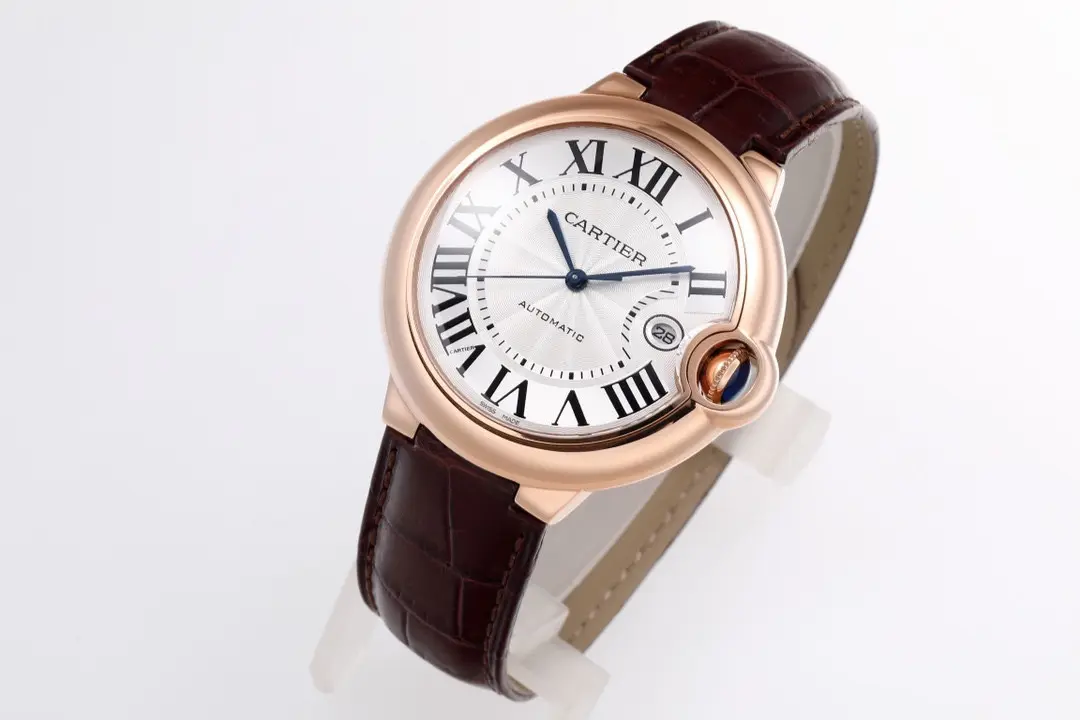 AF Factory Cartier Ballon Bleu 42mm Automatic Brown Leather MoistureWicking 5367