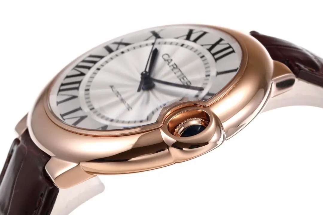 AF Factory Cartier Ballon Bleu 42mm Automatic Brown Leather MoistureWicking 5367