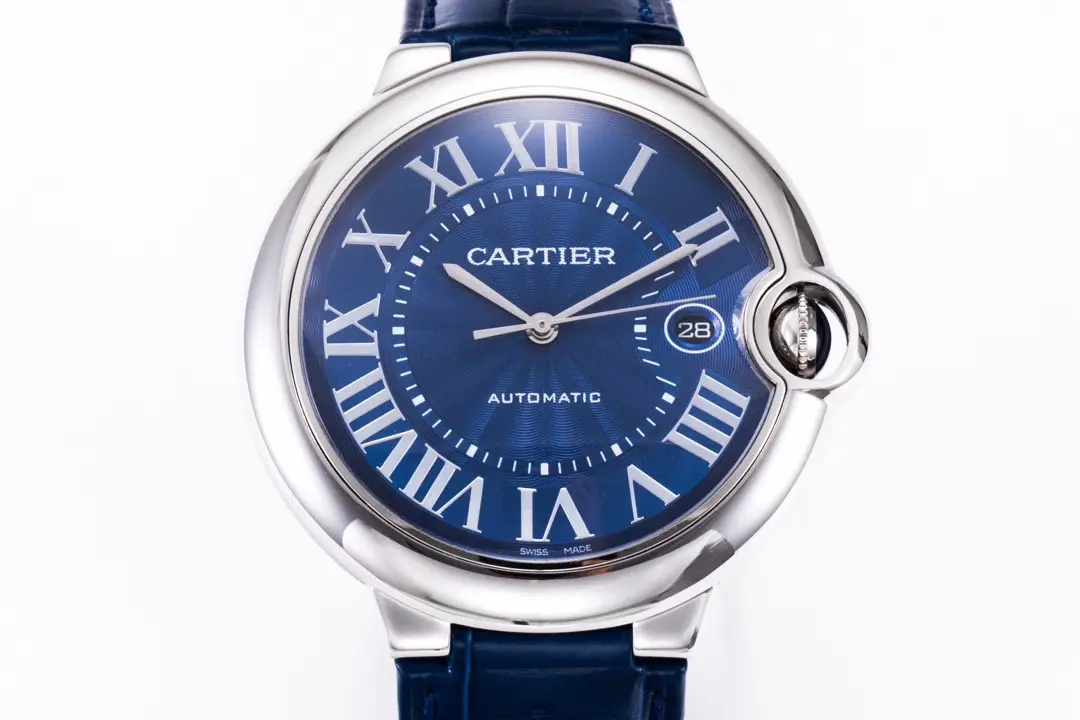 AF Factory Cartier Ballon Bleu 42mm Blue Leather TimelessDesign 2695