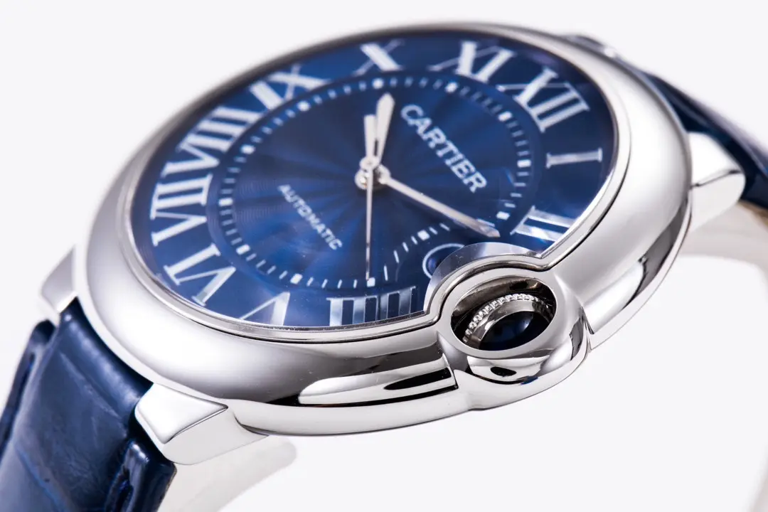AF Factory Cartier Ballon Bleu 42mm Blue Leather TimelessDesign 2695