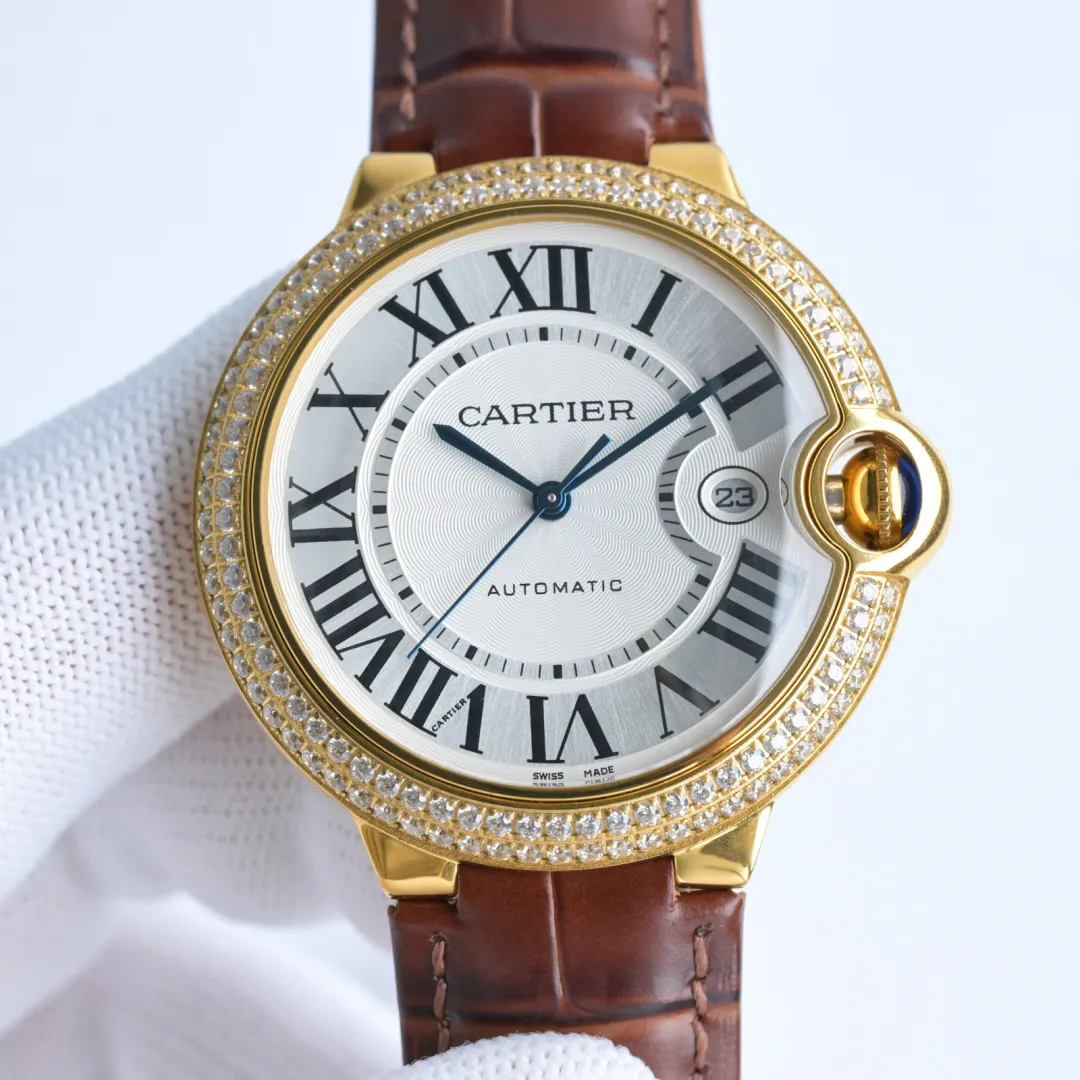 HighQuality AF Factory Cartier Ballon Bleu Automatic Brown Leather 2720