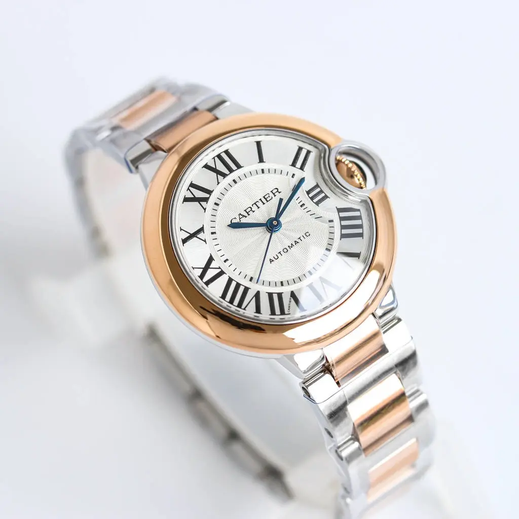 Minimalist AF Factory Cartier Ballon Bleu Automatic Rose Gold White Dial 5370