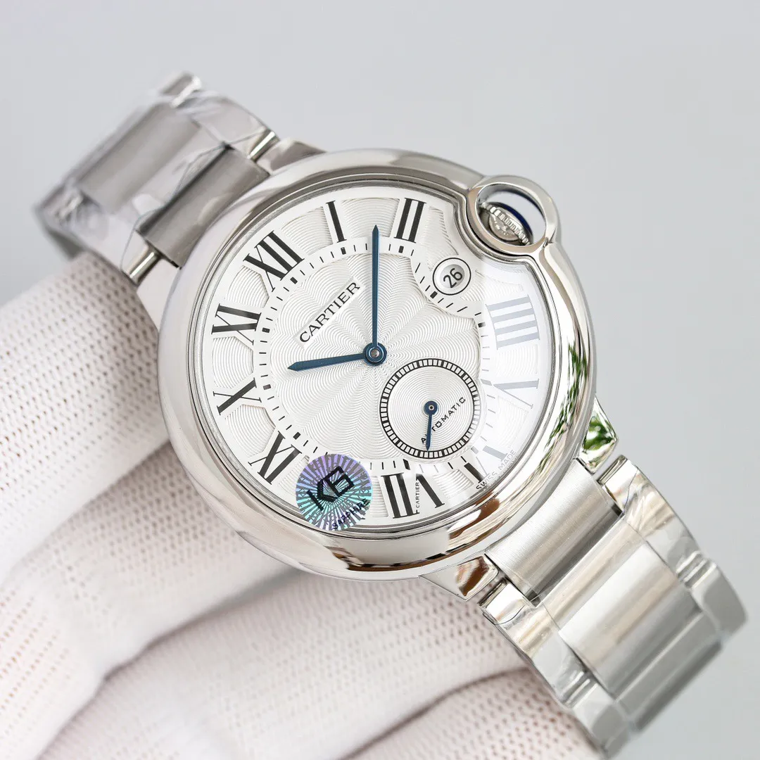 Affordable AF Factory Cartier Ballon Bleu Mens Watch Silver 5387