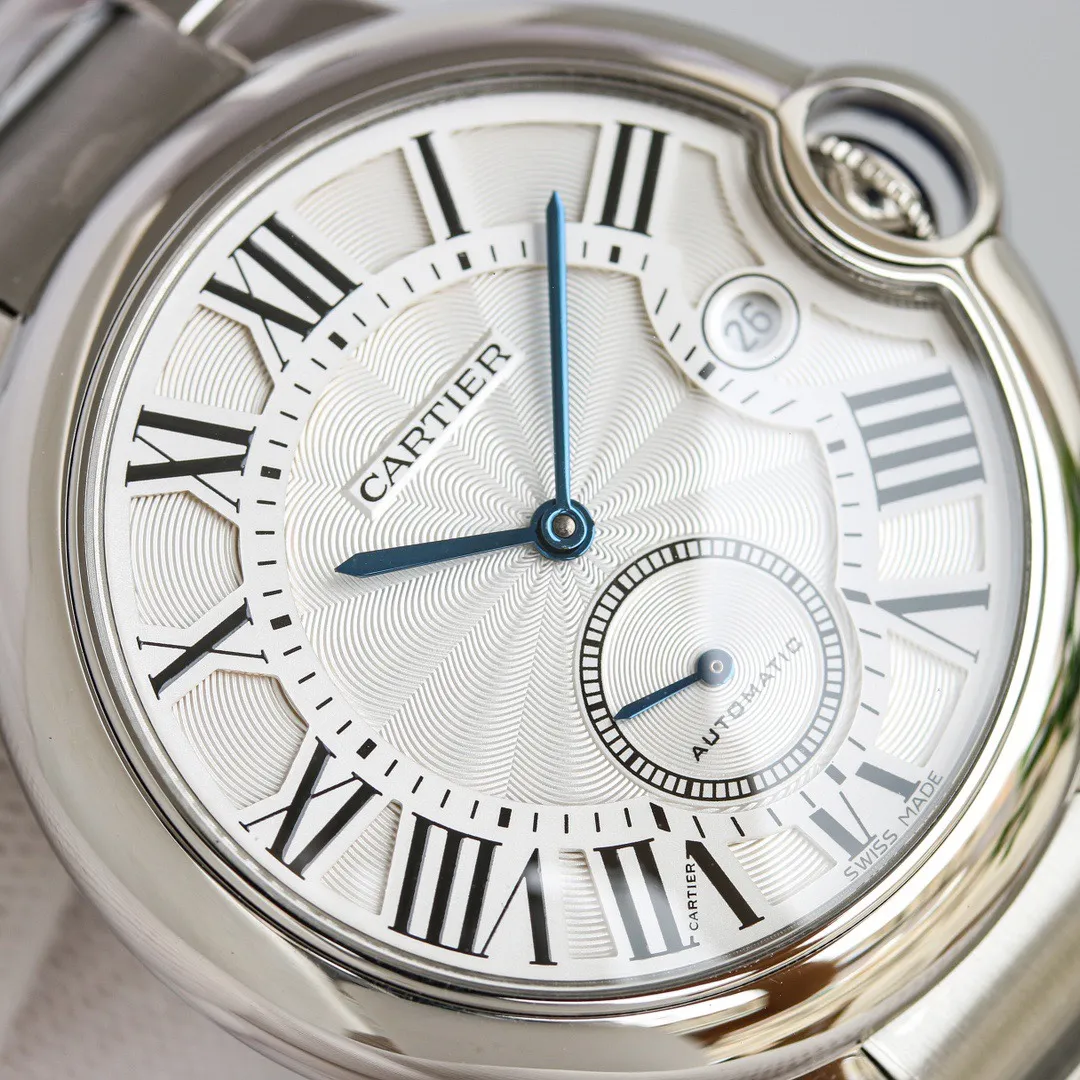 Affordable AF Factory Cartier Ballon Bleu Mens Watch Silver 5387
