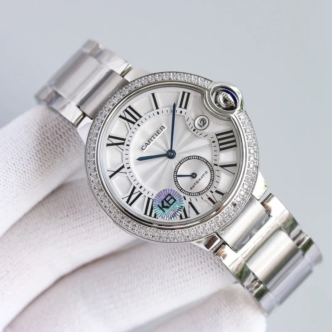 AF Factory Cartier Ballon Bleu Two Hand Watch Silver Packable 2717