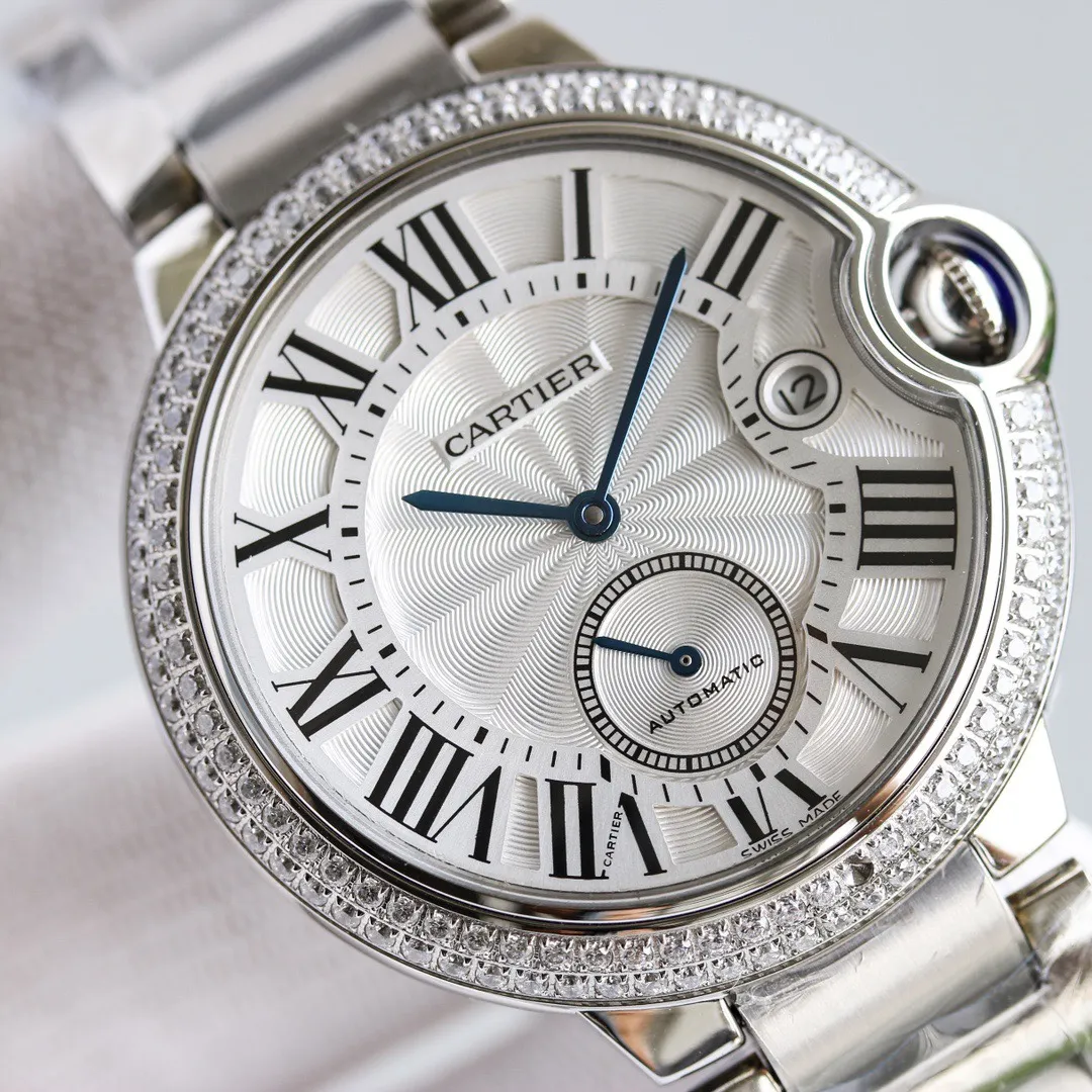 AF Factory Cartier Ballon Bleu Two Hand Watch Silver Packable 2717