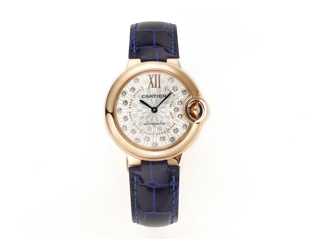 UrbanChic AF Factory Cartier Ballon Bleu WJBB0080 Rose Gold Blue Leather 2699