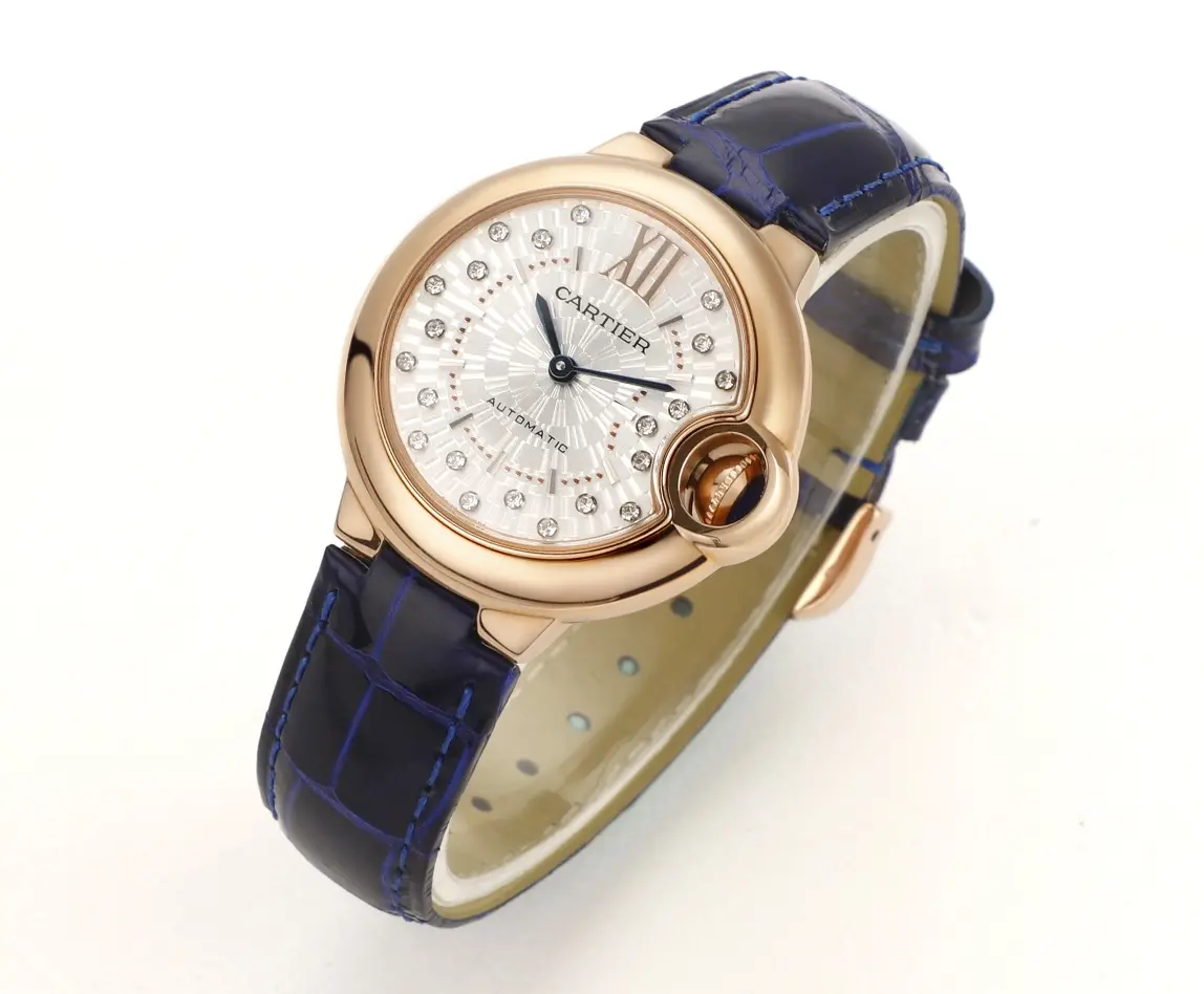 UrbanChic AF Factory Cartier Ballon Bleu WJBB0080 Rose Gold Blue Leather 2699
