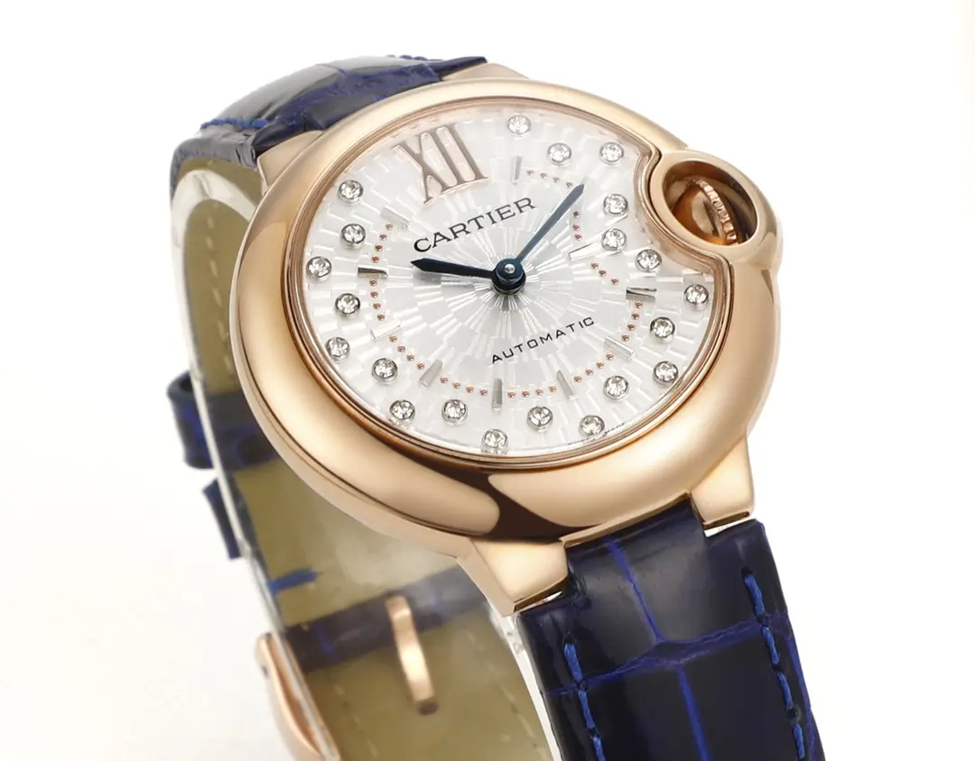 UrbanChic AF Factory Cartier Ballon Bleu WJBB0080 Rose Gold Blue Leather 2699