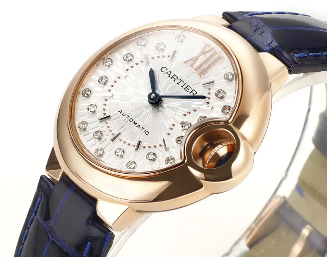 UrbanChic AF Factory Cartier Ballon Bleu WJBB0080 Rose Gold Blue Leather 2699