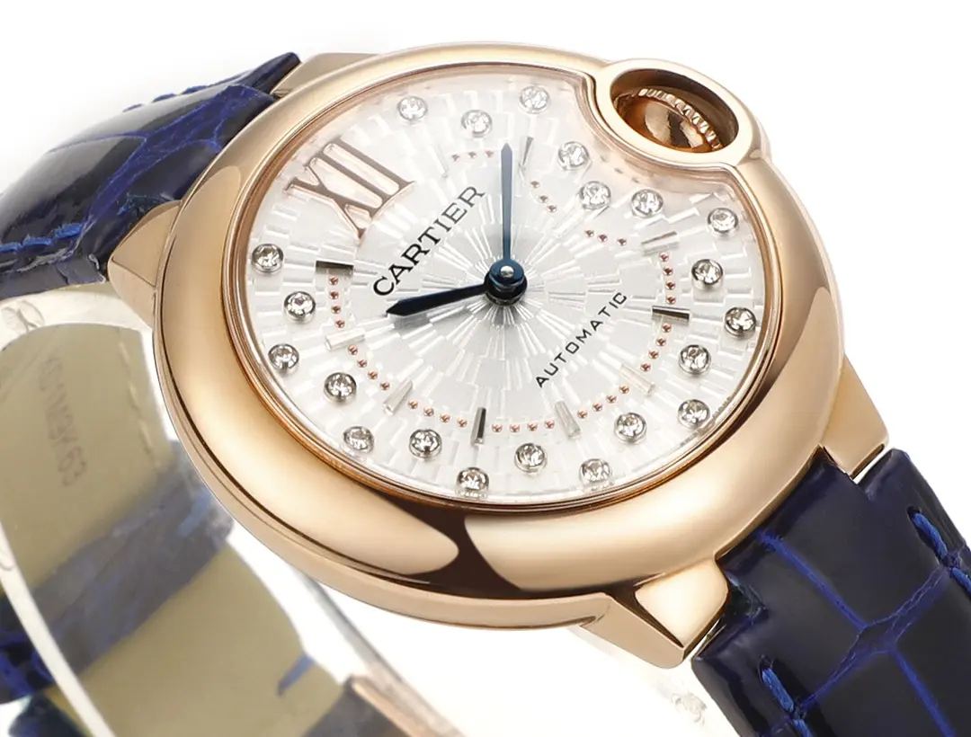 UrbanChic AF Factory Cartier Ballon Bleu WJBB0080 Rose Gold Blue Leather 2699