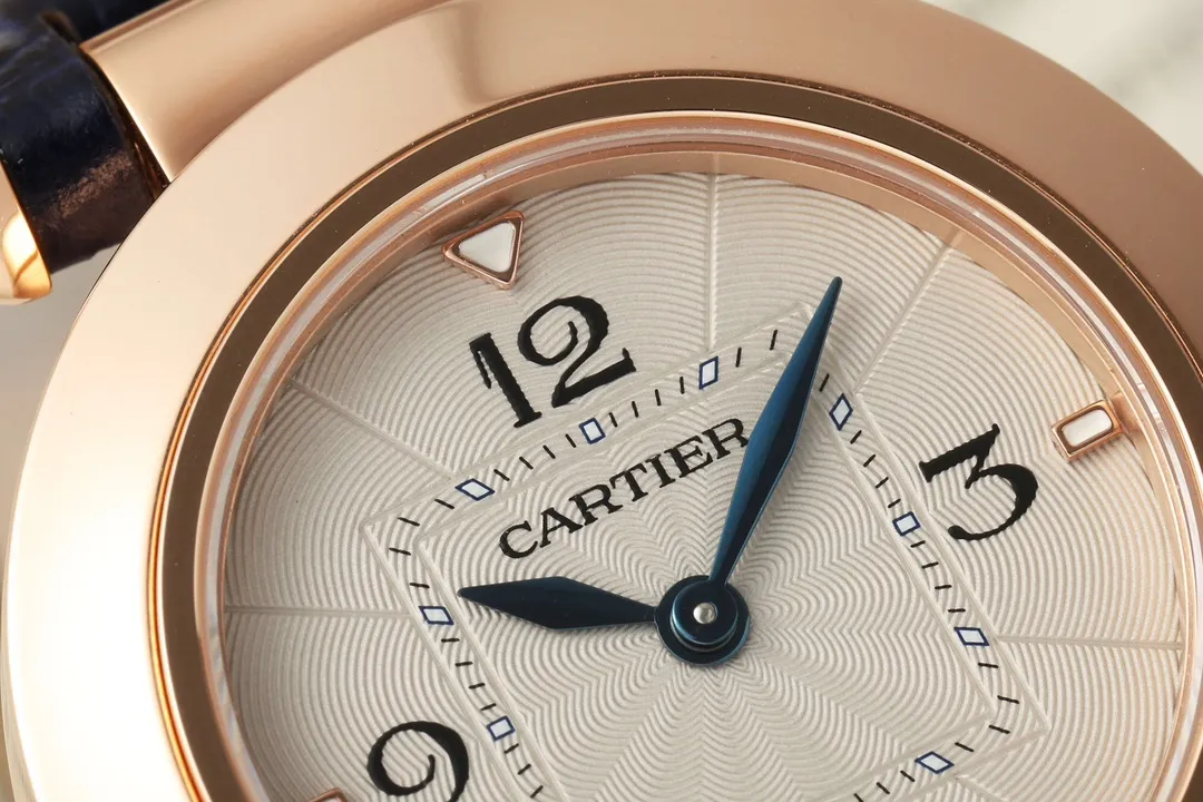 Packable AF Sapphire Rose Gold Blue Leather Strap Roman Numeral Dial Women’s Luxury Watch 2811