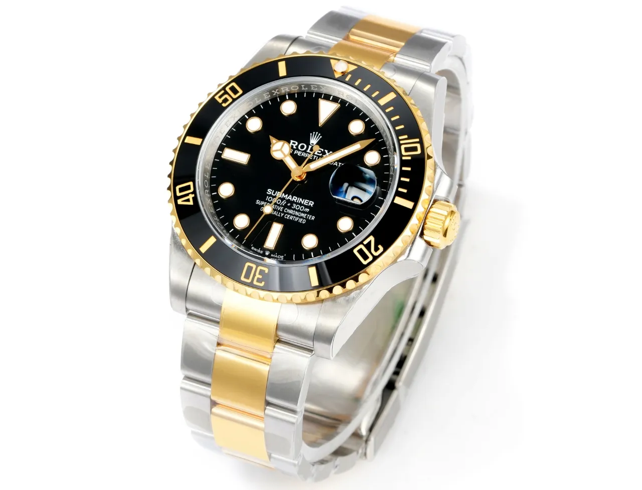 DailyWear AR Factory Rolex Submariner Date Two-Tone Steel and Yellow Gold Black Watch 4851