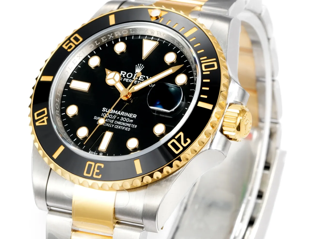 DailyWear AR Factory Rolex Submariner Date Two-Tone Steel and Yellow Gold Black Watch 4851