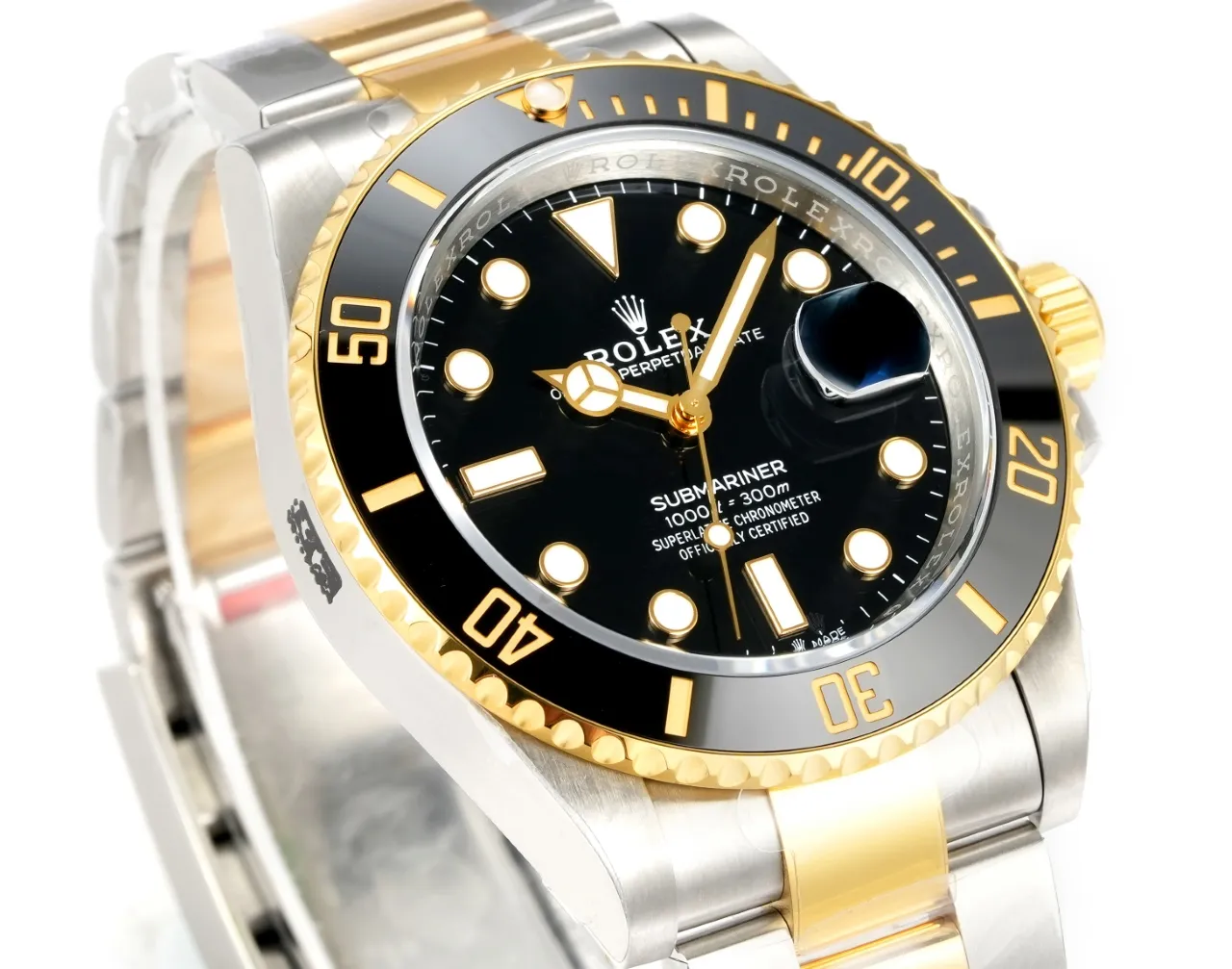 DailyWear AR Factory Rolex Submariner Date Two-Tone Steel and Yellow Gold Black Watch 4851