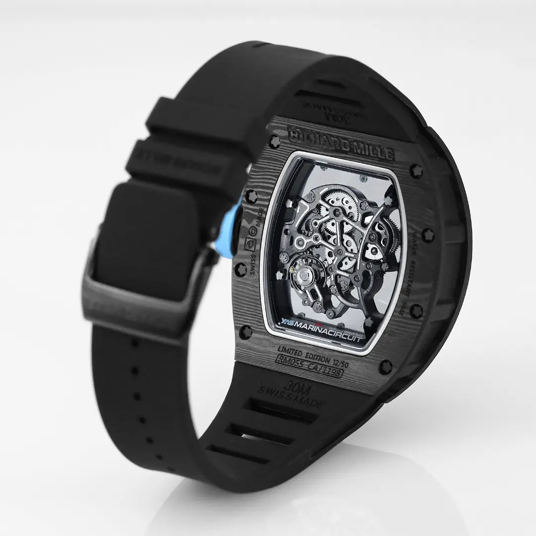 BBR Factory Richard Mille RM055 Carbon Fiber Black Super Clone Luxury Watch Durable 5028
