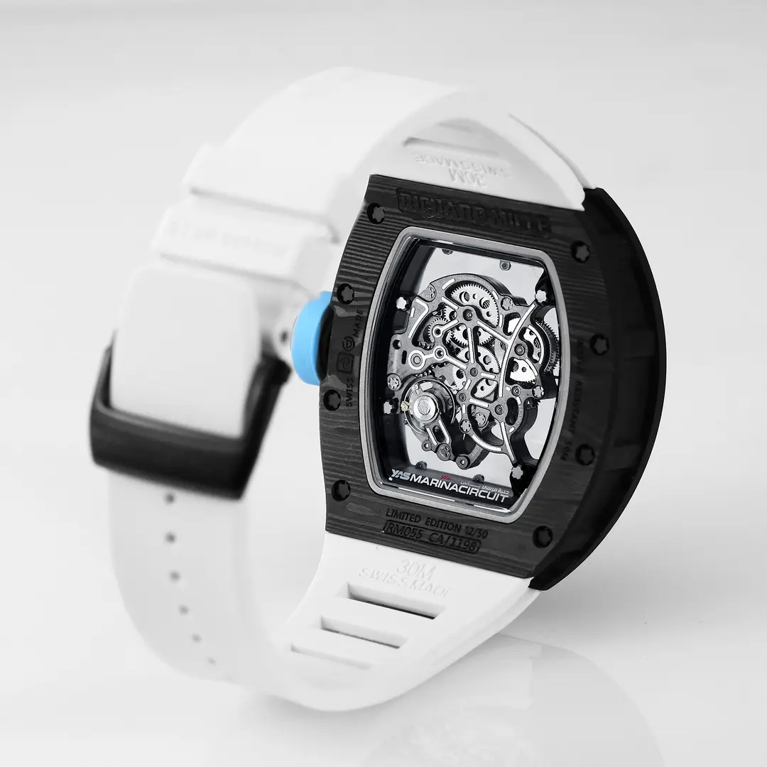Premium BBR Factory Richard Mille RM055 Carbon Fiber Blue Super Clone Luxury Watch 5023