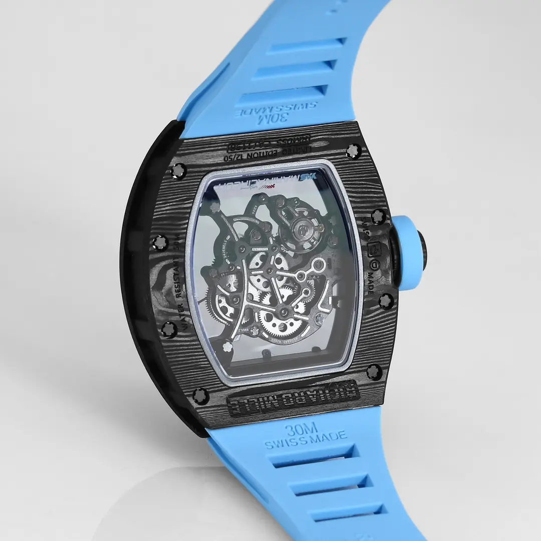 Premium BBR Factory Richard Mille RM055 Carbon Fiber Blue Super Clone Luxury Watch 5023