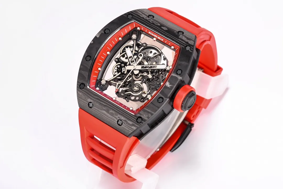 BBR Factory Richard Mille RM055 NTPT Carbon Red Strap –  Super Clone Watch Attractive 3855