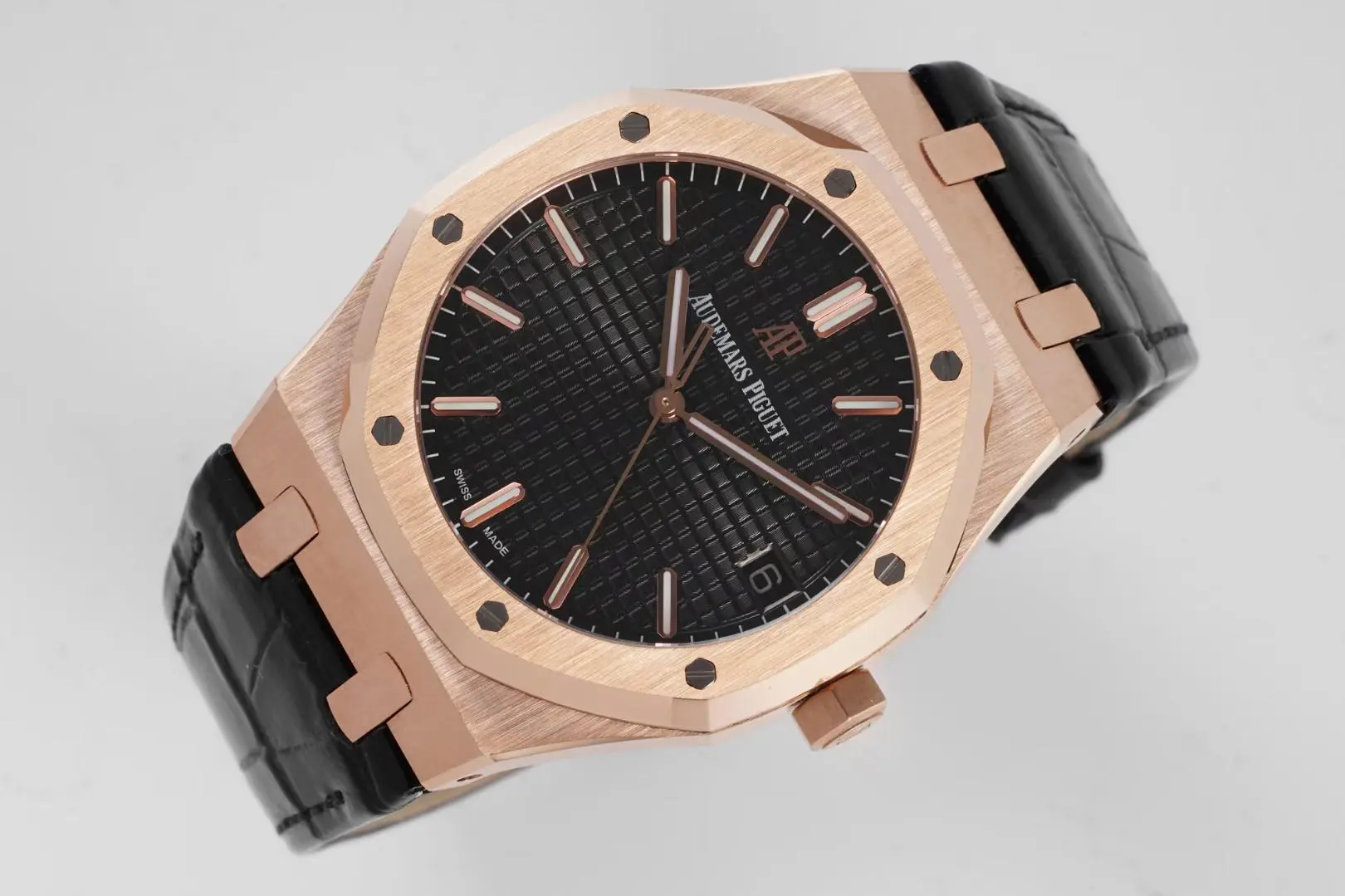 BF Factory Audemars Piguet Royal Oak 15500 Rose Gold Black Super Clone Watch UrbanStyle 4775
