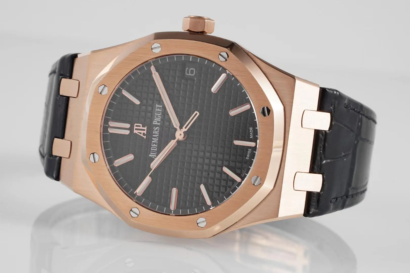 BF Factory Audemars Piguet Royal Oak 15500 Rose Gold Black Super Clone Watch UrbanStyle 4775