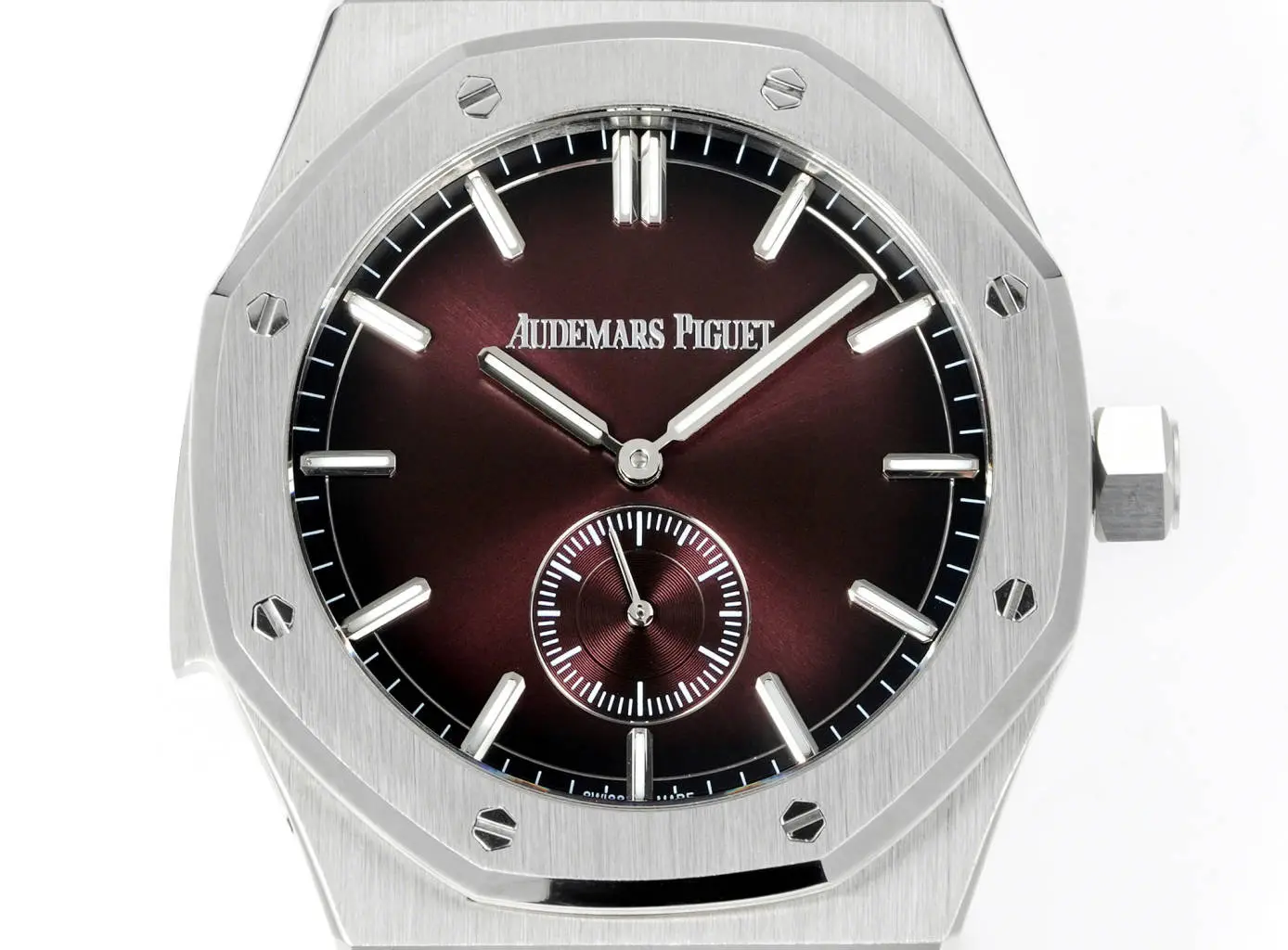 BF Factory Audemars Piguet Royal Oak 26591IP Burgundy Steel Super Clone Watch ZipUp 4815