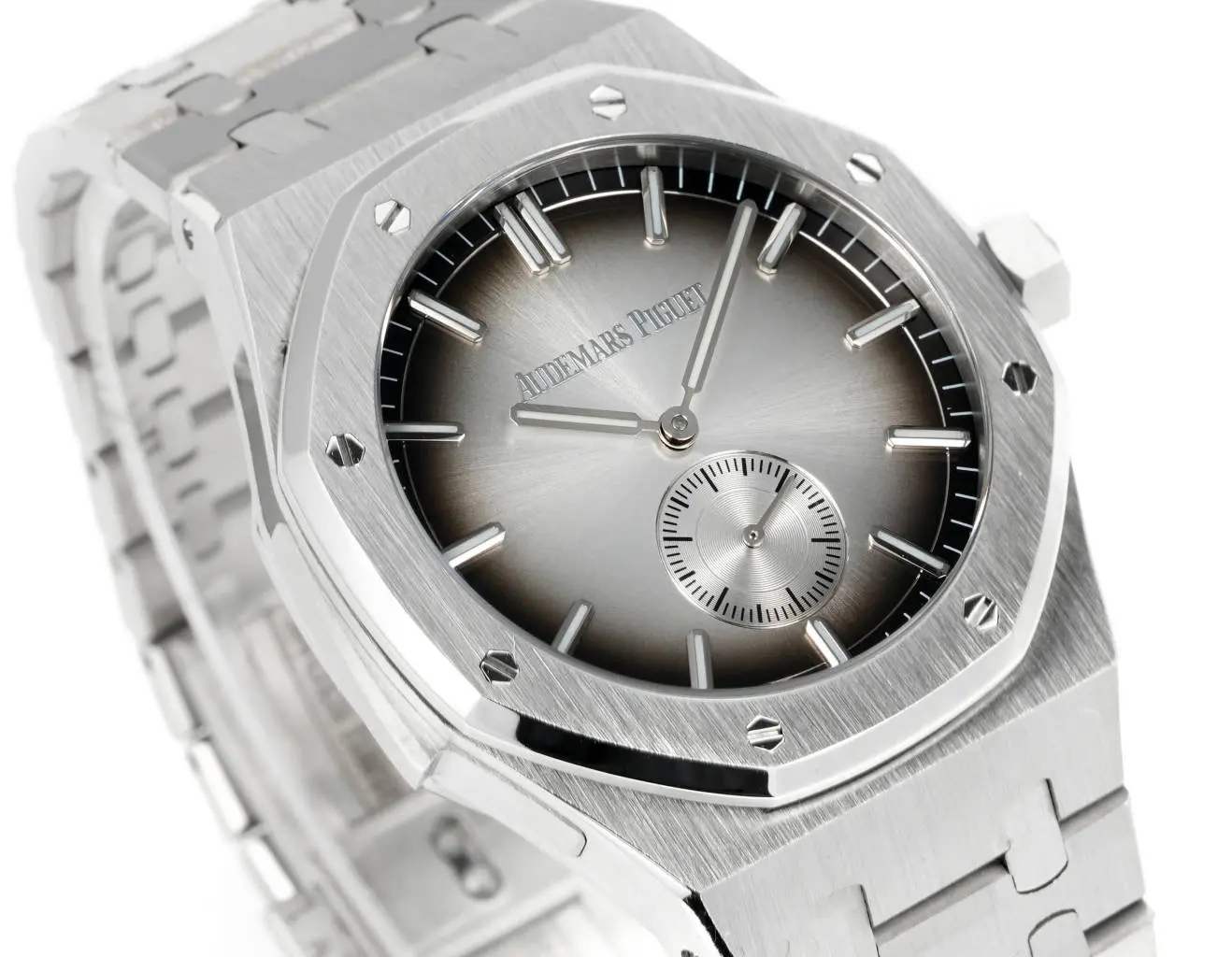 BF Factory Audemars Piguet Royal Oak 26591IP Silver Super Clone Watch FlexibleFit 4798