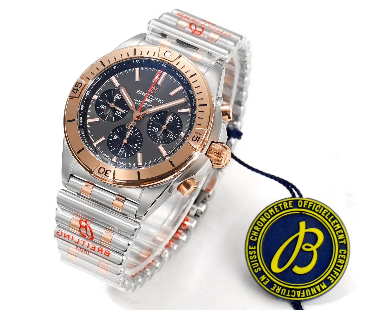 WellDesigned BLS Factory Breitling Chronomat B01 Chronograph 42mm Anthracite Dial Two Watch 2667
