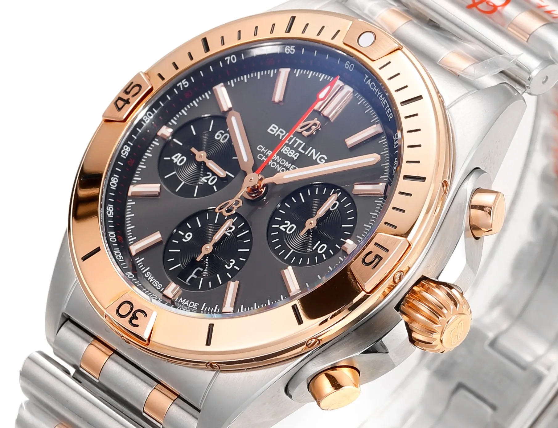 WellDesigned BLS Factory Breitling Chronomat B01 Chronograph 42mm Anthracite Dial Two Watch 2667