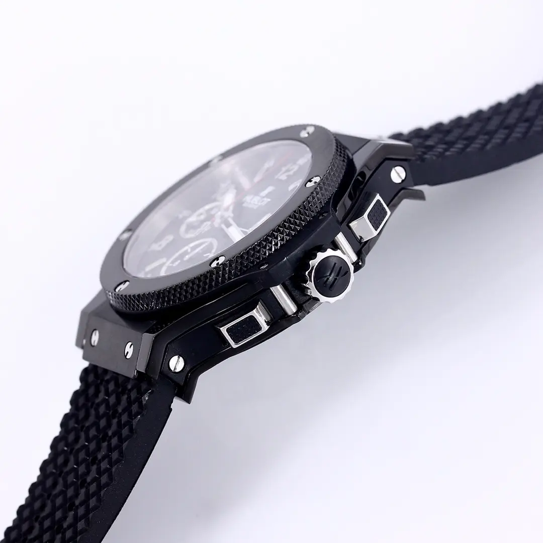 WWF Factory HUBLOT Big Bang 44mm Black Ceramic Chronograph Watch with Rubber Strap – Super Clone Edition Comfortable 8192