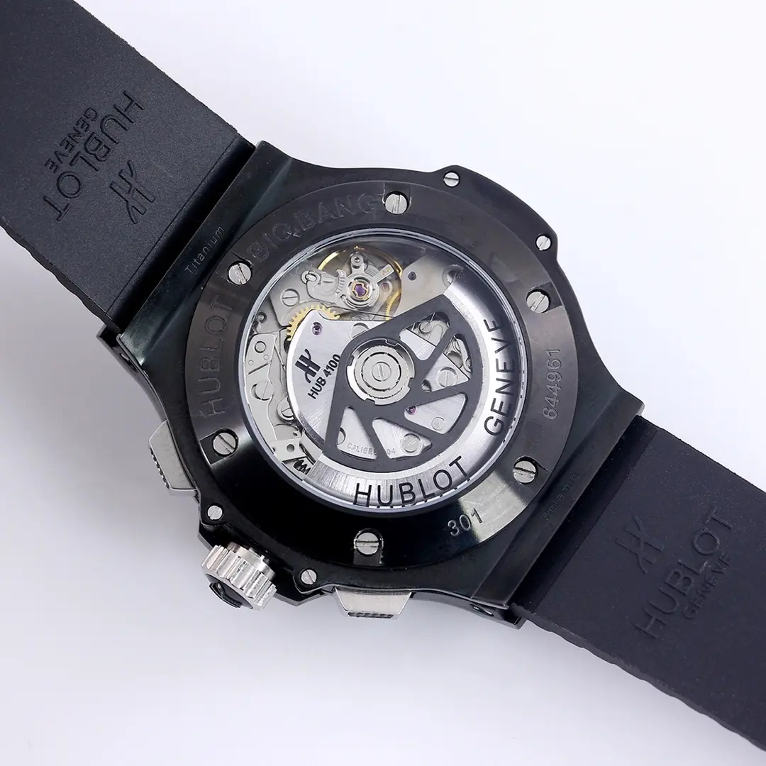 WWF Factory HUBLOT Big Bang 44mm Black Ceramic Chronograph Watch with Rubber Strap – Super Clone Edition Comfortable 8192
