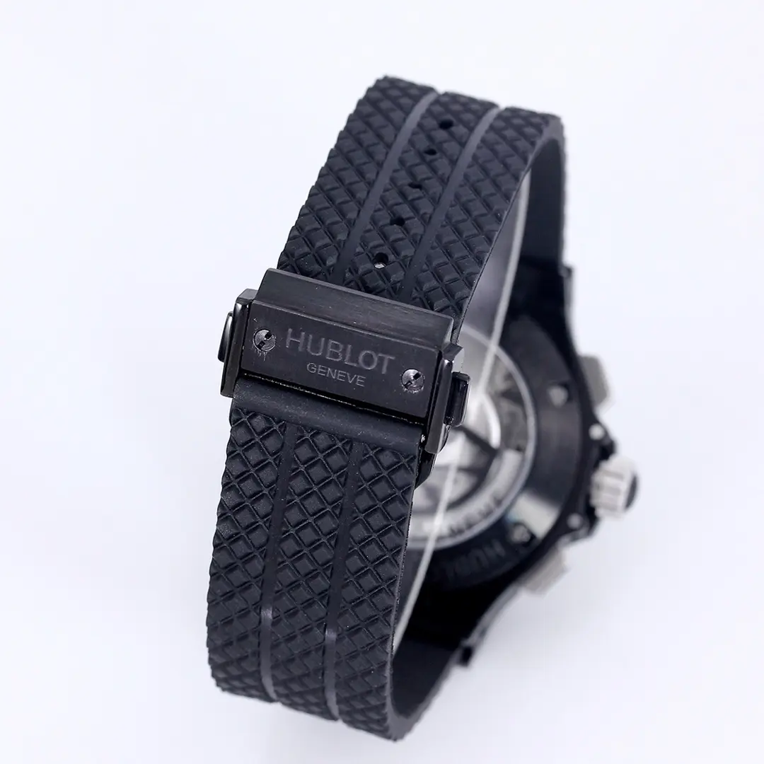 WWF Factory HUBLOT Big Bang 44mm Black Ceramic Chronograph Watch with Rubber Strap – Super Clone Edition Comfortable 8192