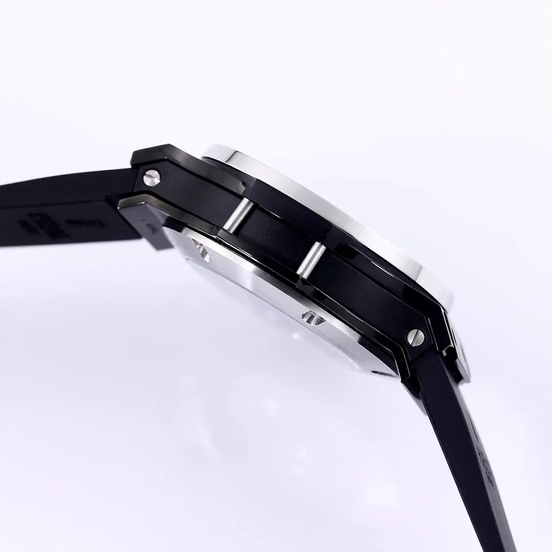 Stylish JB Factory Hublot Big Bang 44mm Black Ceramic Chronograph Watch with Rubber Strap – Super Clone Quality 984