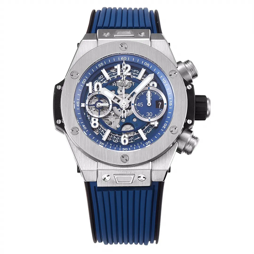 Snug JB Factory Hublot Big Bang Watch – Blue Dial, Chronograph, Titanium Case, Rubber Strap, Super Clone Quality 6005