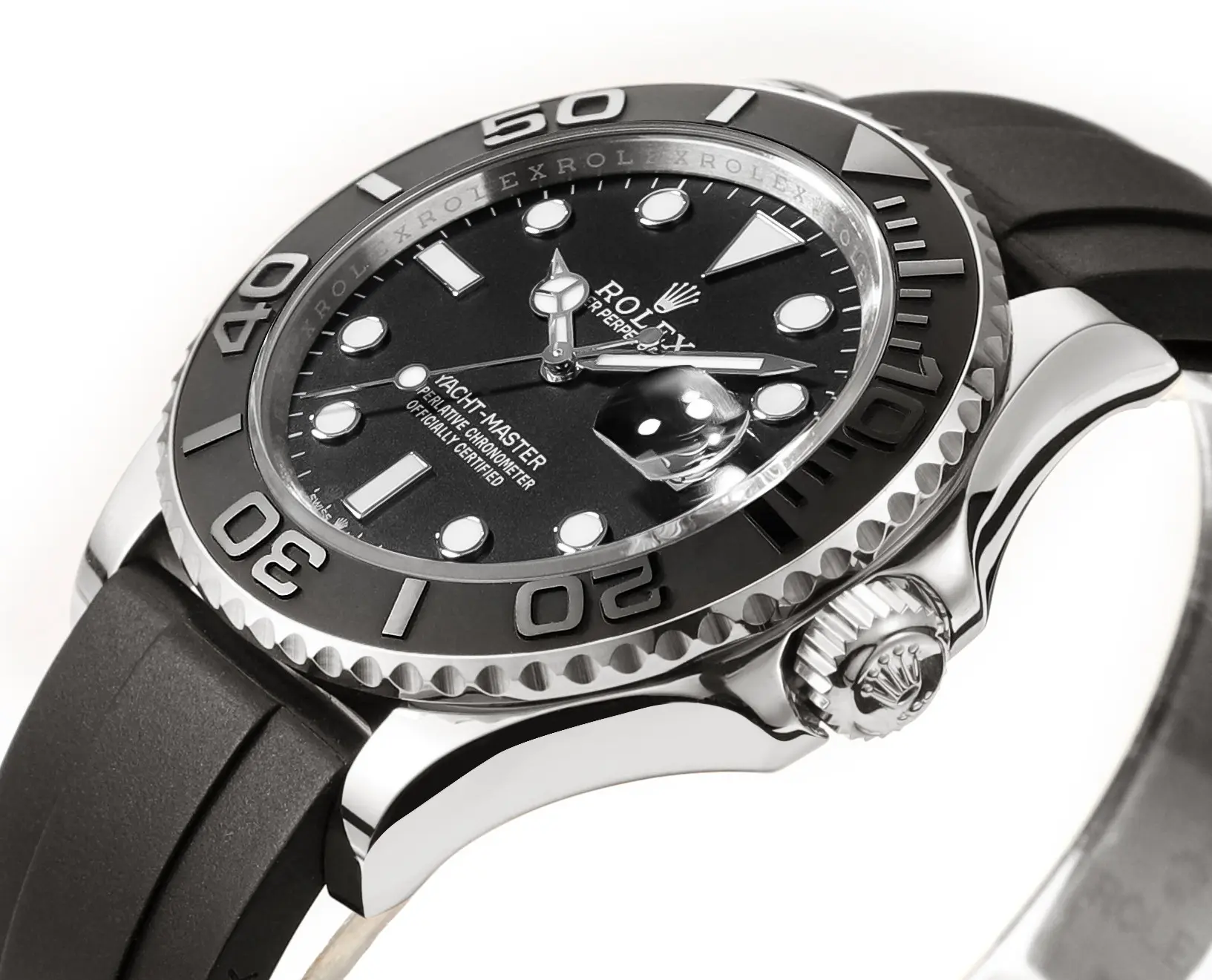 Unisex VS Factory Rolex Yacht-Master 42mm – Black Dial, Stainless Steel Case, Black Rubber Strap by VSF Watches Official Store 4322