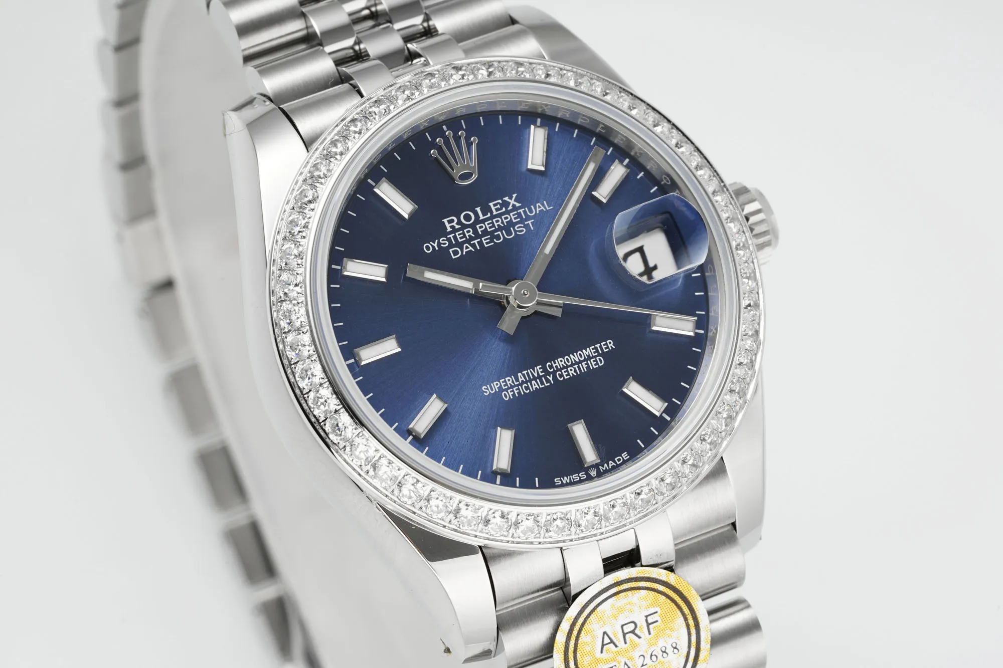 AR Factory Rolex Datejust 31mm Blue Dial Diamond-Set Bezel Stainless Steel Jubilee Bracelet Women’s Luxury Watch ComfortFit 4966