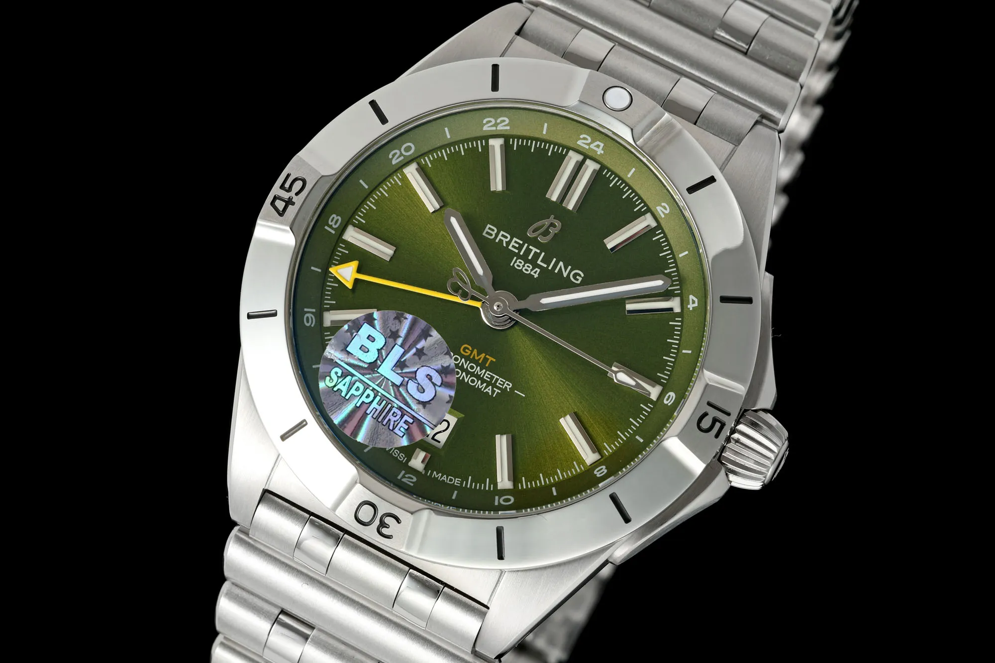 BLS Factory Breitling Superocean Automatic 42 Green Dial Stainless Steel Bracelet Men’s Watch Cozy 2676